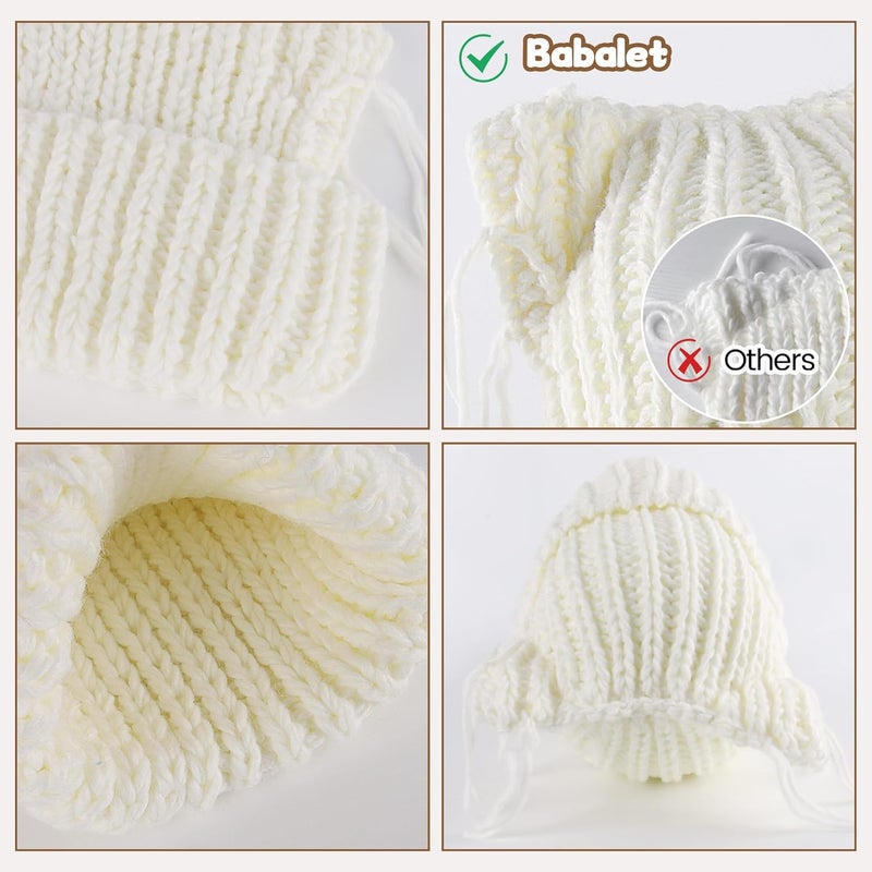 Babalet Store Cat Ear Beanie for Women Warm Winter Cap Chunky Knit Crochet Hat Slouchy Fox Hat Women Winter Trendy Headwear - Image 2